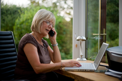 confidant woman on the phone